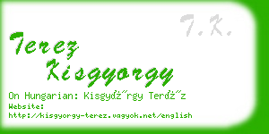 terez kisgyorgy business card